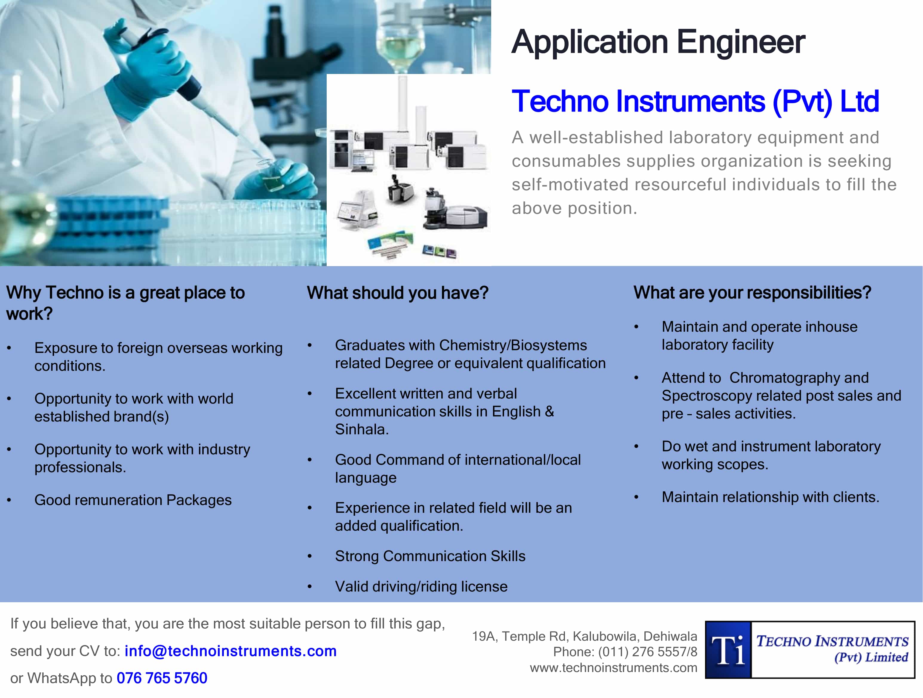 Application Engineer Vacancy