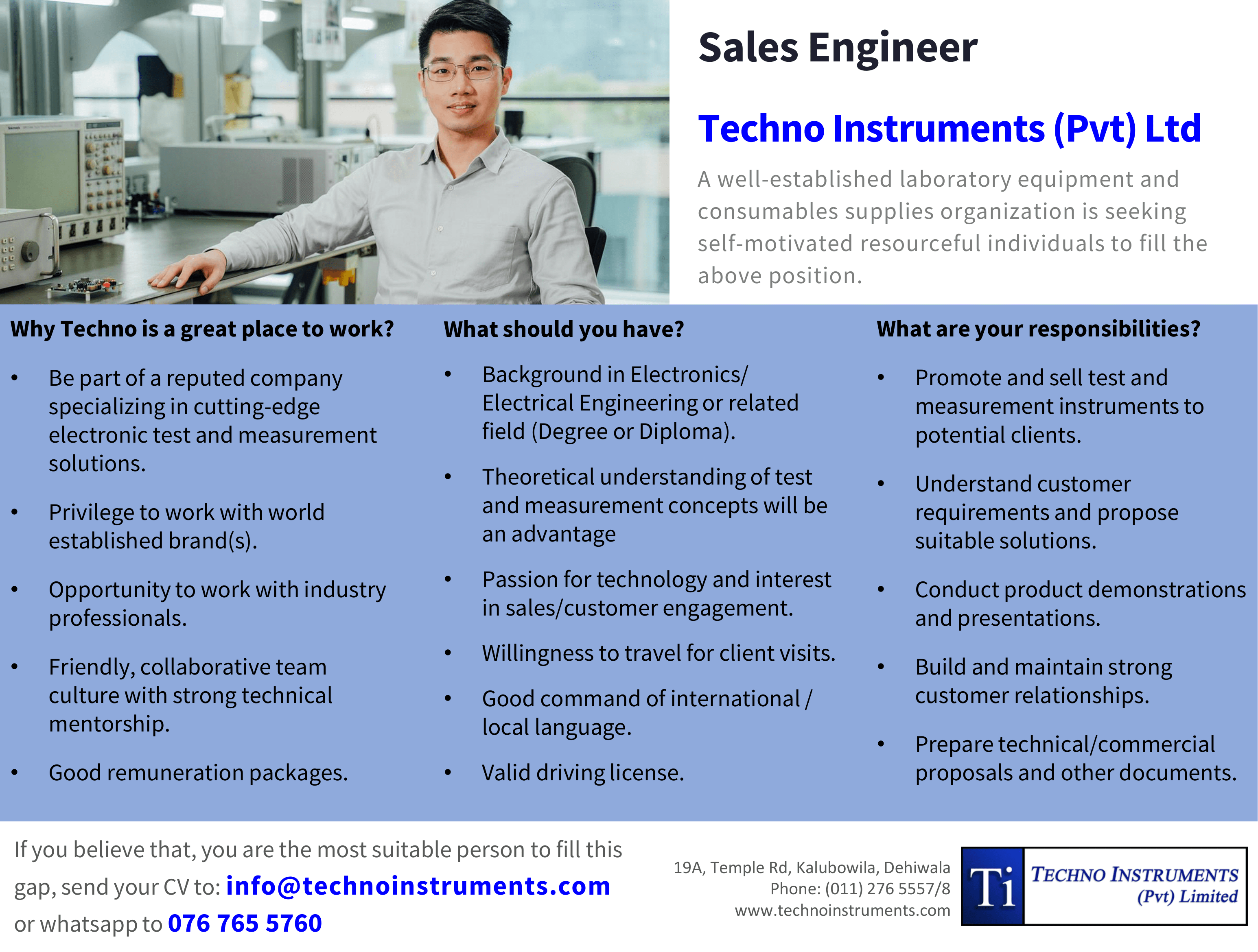 Sales Engineer Vacancy